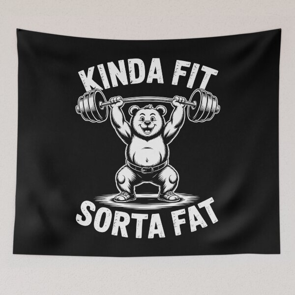Item preview, Kinda Fit Sorta Fat Bear Weightlifter Workout Gym  designed and sold by SlogariArt.