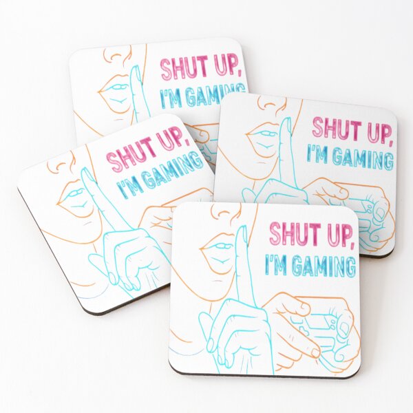 Item preview, Shut Up, I’m Gaming — Funny Gamer Quote Art designed and sold by GlowAIDesigns.