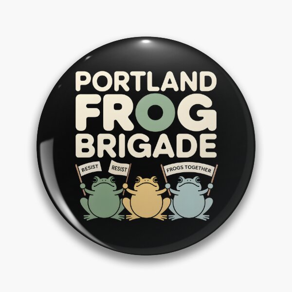 Item preview, Portland Frog Brigade - This design is for everyone who believes in unity, creative resistance, and the power of peaceful protest. designed and sold by ZyziowskyArt.