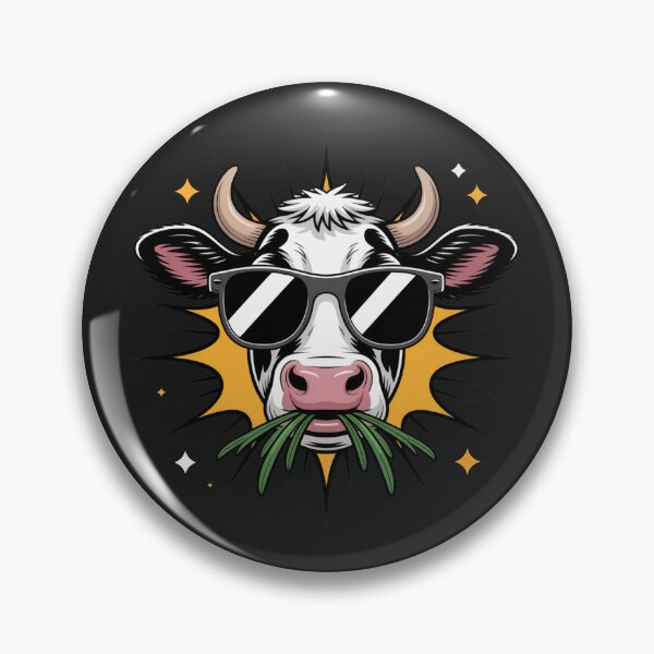 Item preview, Cool Cow – Chill Funny Kawaii Cartoon Design designed and sold by ColorSplash123.