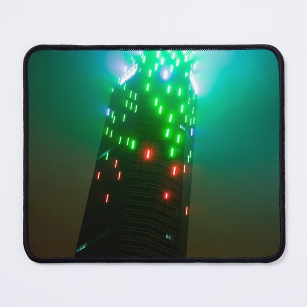 Item preview, Futuristic Emerald City Skyscraper at Night designed and sold by Clavivs.