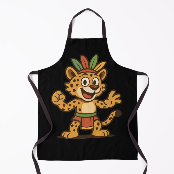 Item preview, Cute Ocelotl Cartoon Warrior designed and sold by Tall-Art.