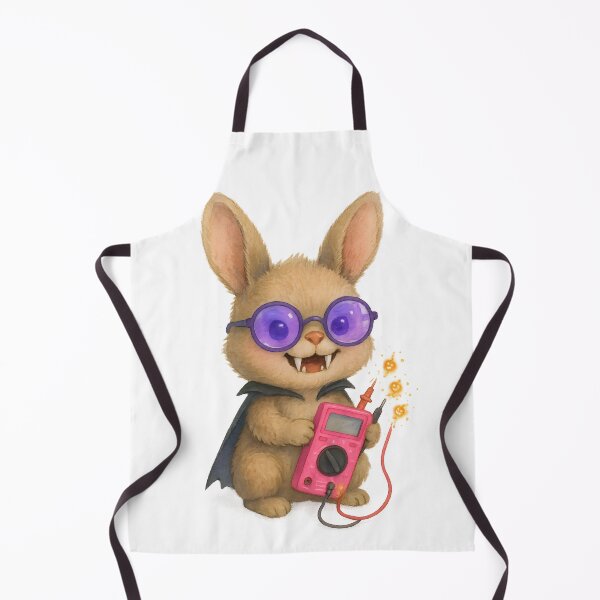 Item preview, Funny Bunny Biomedical Tech Halloween Art Print | Neon Medical Engineer Glow Decor designed and sold by ClinicalHubs.