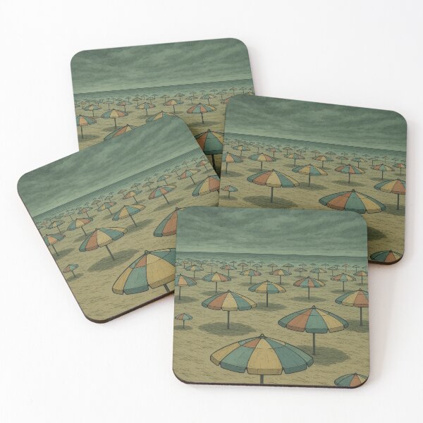 Item preview, Beach Umbrellas in a Cloudy Weather.  designed and sold by SmilingAnny.
