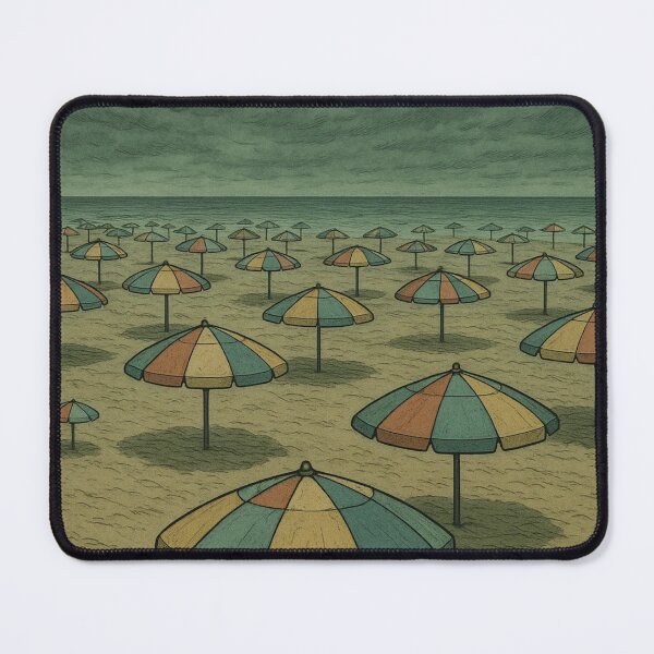 Item preview, Beach Umbrellas in a Cloudy Weather. designed and sold by SmilingAnny.