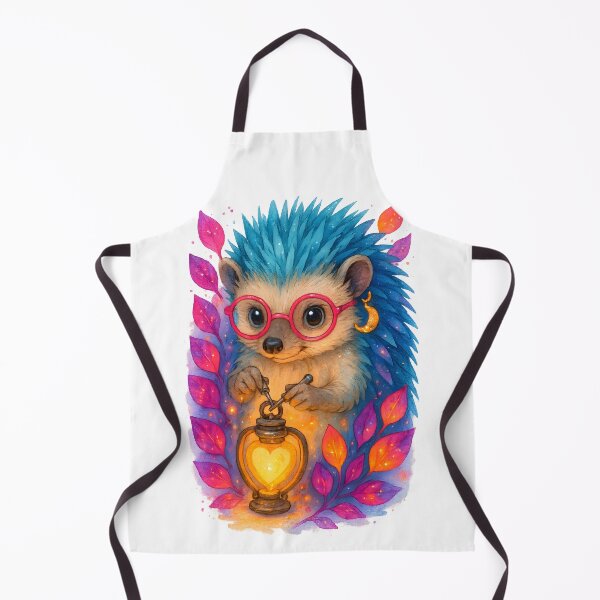 Item preview, Neon Boho Hedgehog BMET Art Print | Whimsical Biomedical Equipment Technician Glow Decor for Medical Engineers designed and sold by ClinicalHubs.