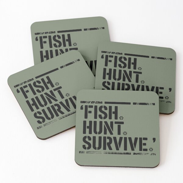 Item preview, Fish. Hunt. Survive. designed and sold by SignumShop.