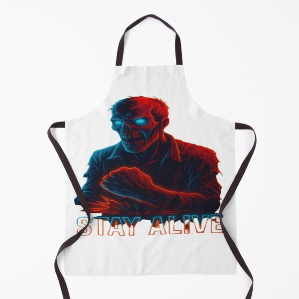Item preview, Stay Alive — Neon Zombie Gamer Art designed and sold by GlowAIDesigns.