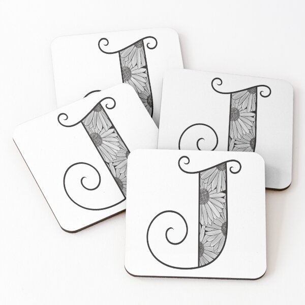 Item preview, Sunflower Inspired Letter J designed and sold by SSN-ART.