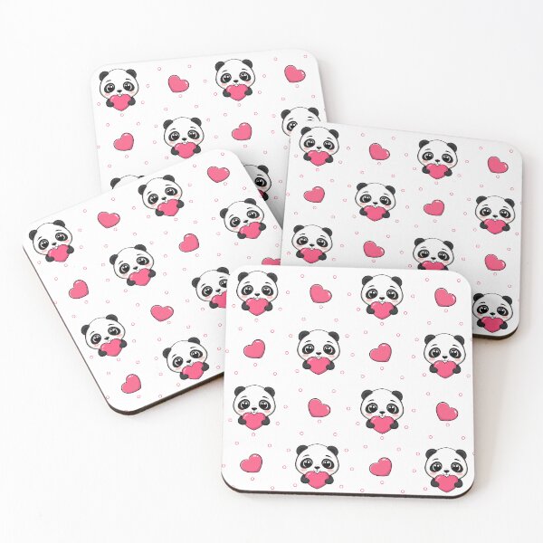 Item preview, Cute Panda with heart On White background  designed and sold by PurplleArtz .