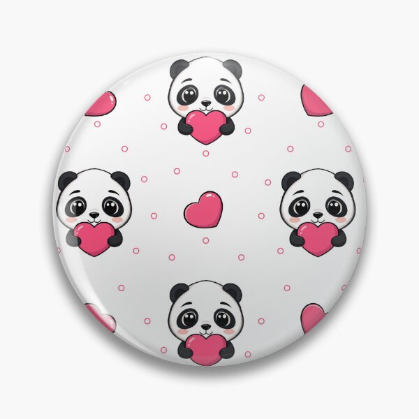 Item preview, Cute Panda with heart On White background  designed and sold by PurplleArtz .