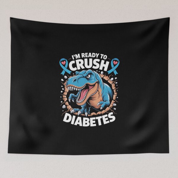 Item preview, Diabetic Diabetes Awareness T1D Dinosaur Cute designed and sold by DeadlockCrew.