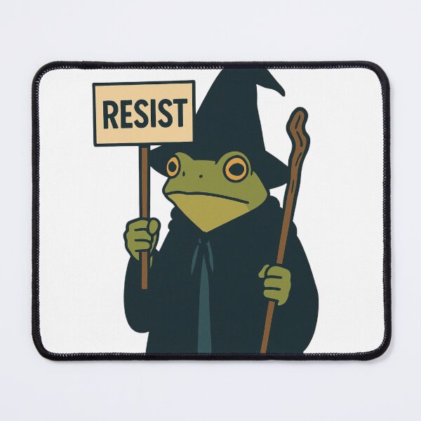 Item preview, Portland Frog Wizard – Minimalist Resist Protest Art Poster | Fantasy Activism Design designed and sold by erbens07.