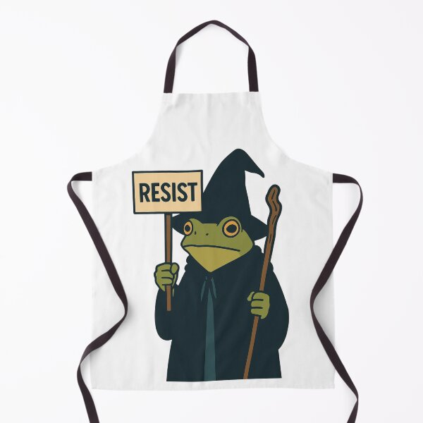 Item preview, Portland Frog Wizard – Minimalist Resist Protest Art Poster | Fantasy Activism Design designed and sold by erbens07.