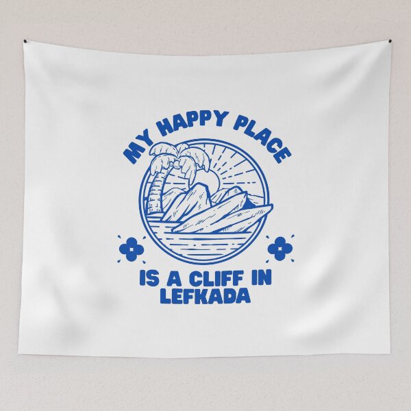 Item preview, My happy place is a cliff in Lefkada (Lefkada Greece) designed and sold by Peerless-Prime.