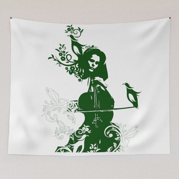 Item preview, Cello and flowers designed and sold by Design4uStudio.