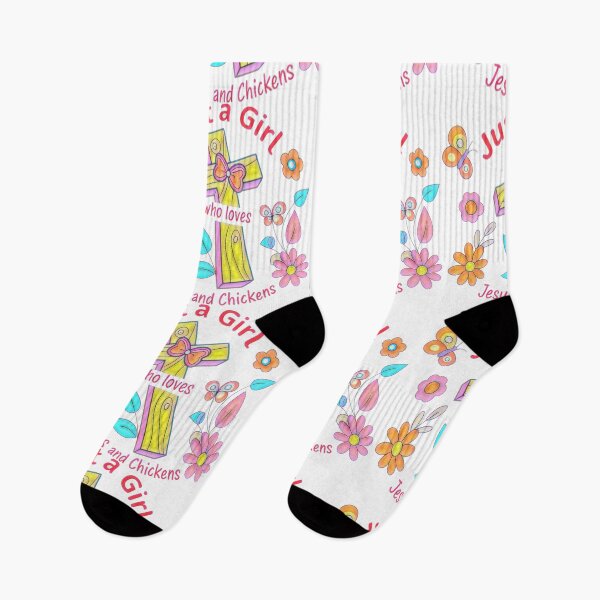 Item preview, Just a Girl Who Loves Jesus and Chickens designed and sold by creativerooney.