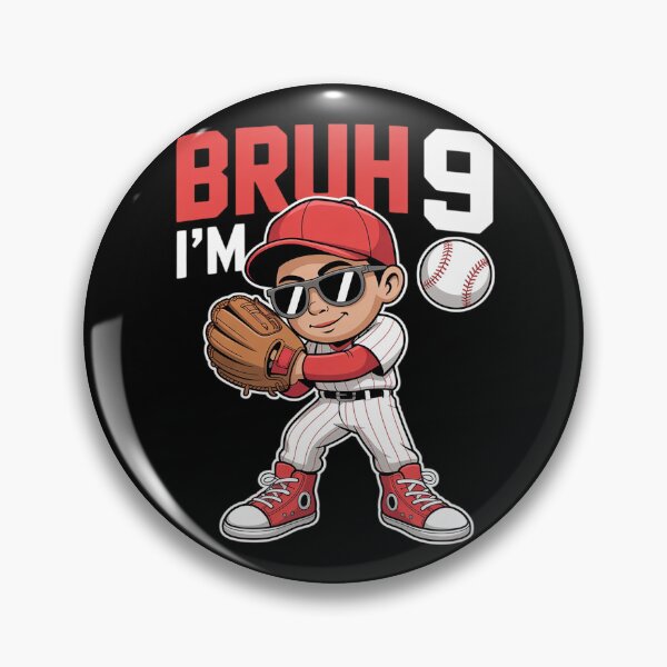 Item preview, Bruh I'm 9 Baseball 9th Bday Party 9 Years Old  designed and sold by NeomiStoreSS.