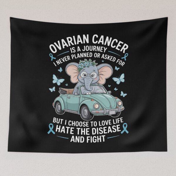 Item preview, Elephant ovarian cancer Ovarian awareness designed and sold by blueyeeti.