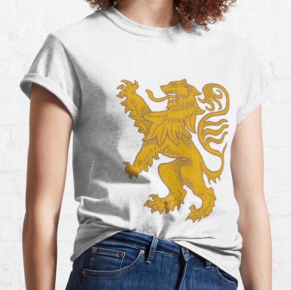 Red lion heraldry, Coat of arms, #Red, #lion, #heraldry, #Coat, #arms, #Redlionheraldry, #Coatofarms, #RedLion, #courage, #nobility, #royalty, #strength, #stateliness, #valour, #symbolism Classic T-Shirt