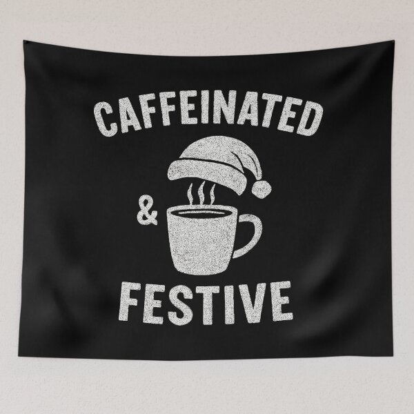 Item preview, Caffeinated & Festive – Funny Coffee Christmas Chalkboard Design designed and sold by Design_Your_Day.