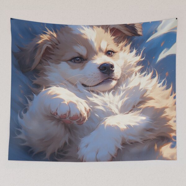Item preview, puppy laying on his back while playing #4 designed and sold by Kirollos9.