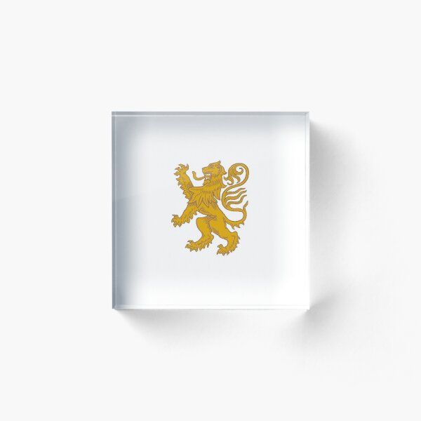 Red lion heraldry, Coat of arms, #Red, #lion, #heraldry, #Coat, #arms, #Redlionheraldry, #Coatofarms, #RedLion, #courage, #nobility, #royalty, #strength, #stateliness, #valour, #symbolism Acrylic Block