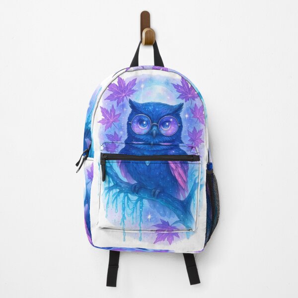 Item preview, Whimsical Blue Owl Glow Neon Moonlit Art Print | Mystical Night Owl Decor, Fantasy Animal Wall Art for Nature Lovers designed and sold by ClinicalHubs.