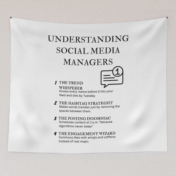 Item preview, Understanding Social Media Managers – Funny Digital Marketing Humor designed and sold by PsyFlow35.
