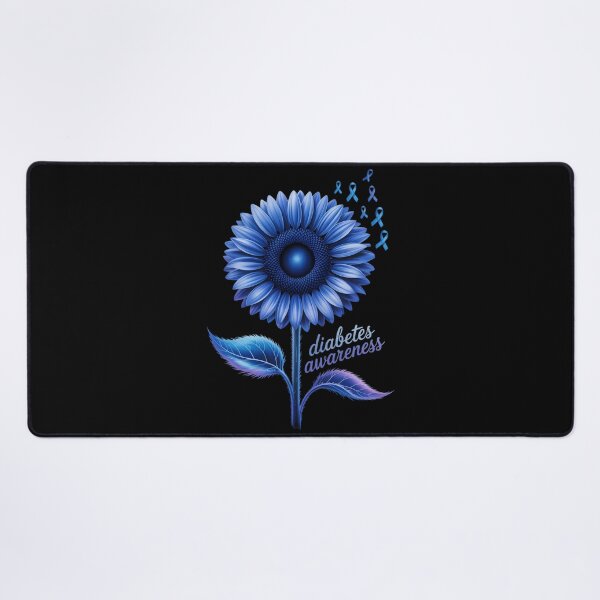Item preview, Flower Diabetes Awareness Support Ribbon T1D Type 1 designed and sold by blueyeeti.