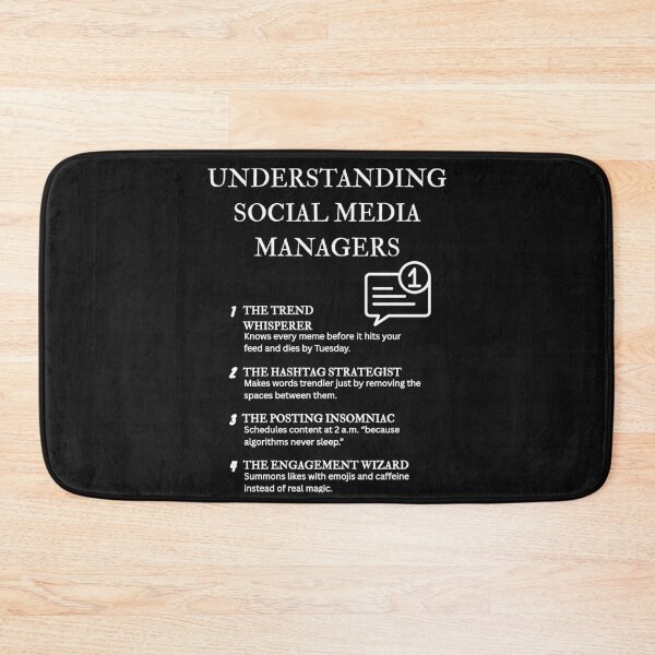 Item preview, Understanding Social Media Managers – Funny Digital Marketing Humor – Black designed and sold by PsyFlow35.