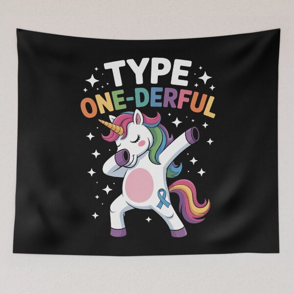 Item preview, Funny Diabetic Type 1 Diabetes T1D Unicorn designed and sold by CookWorldLaughs.