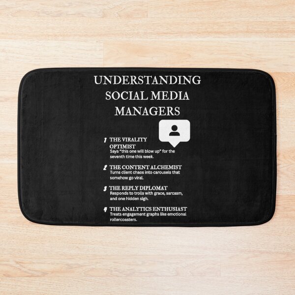 Item preview, Understanding Social Media Managers – Relatable SMM Life Quotes – Black designed and sold by PsyFlow35.