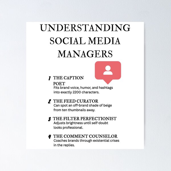 Item preview, Understanding Social Media Managers – For the Chronically Online designed and sold by PsyFlow35.