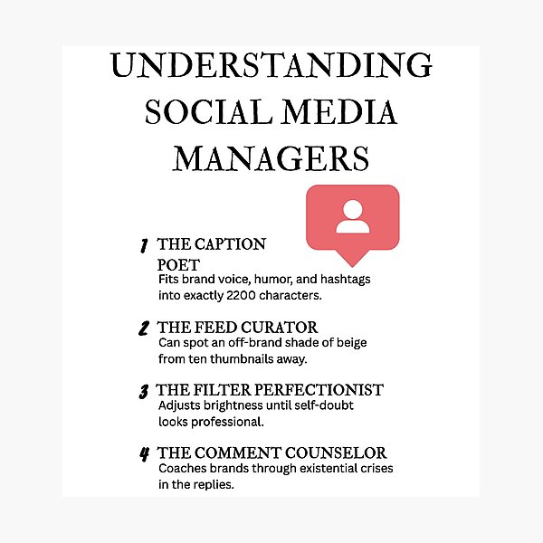 Item preview, Understanding Social Media Managers – For the Chronically Online designed and sold by PsyFlow35.
