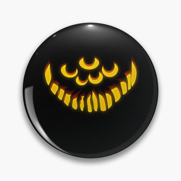 Item preview, Halloween Scary Pumpkin Face Four Eyes Sharp Smile Creepy Jack-O’-Lantern Horror Illustration designed and sold by MONTRIS.