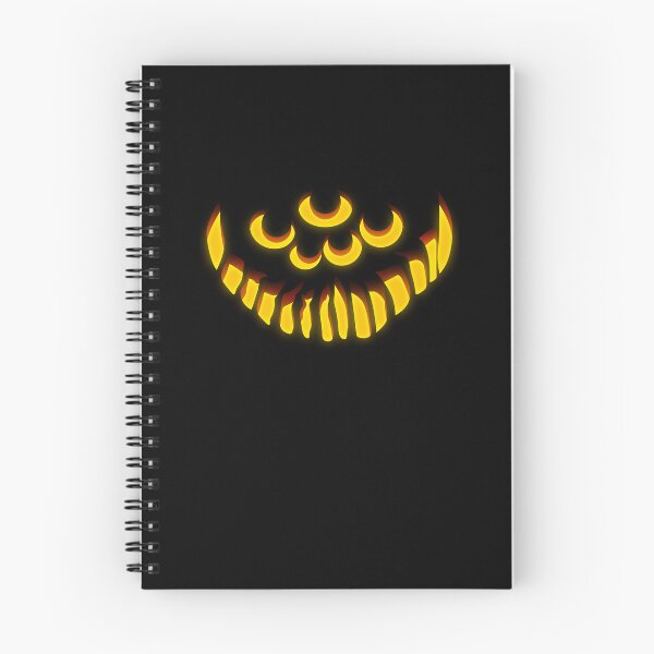 Item preview, Halloween Scary Pumpkin Face Four Eyes Sharp Smile Creepy Jack-O’-Lantern Horror Illustration designed and sold by MONTRIS.