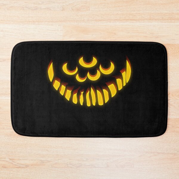 Item preview, Halloween Scary Pumpkin Face Four Eyes Sharp Smile Creepy Jack-O’-Lantern Horror Illustration designed and sold by MONTRIS.