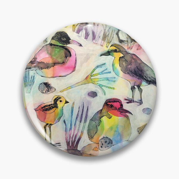 Item preview, Coastal Hooded Plovers Phillip Island designed and sold by RainWhiteArt.