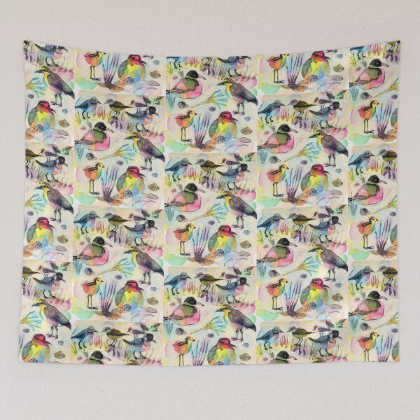 Item preview, Coastal Hooded Plovers Phillip Island designed and sold by RainWhiteArt.