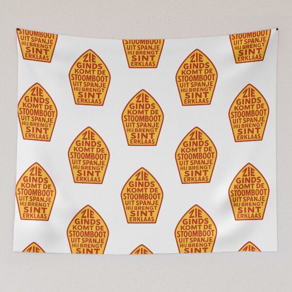 Item preview, Sinterklaas Mijter Typografie – Zie ginds komt de stoomboot ? designed and sold by snoezelstudio.
