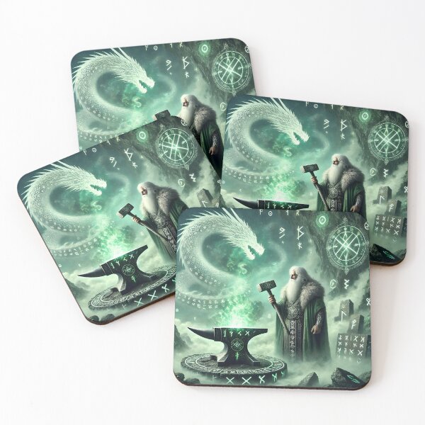 Item preview, "Reginn – The Runic Smith of Fáfnir’s Curse | Norse Dwarven Legend Art" designed and sold by Umbra666.