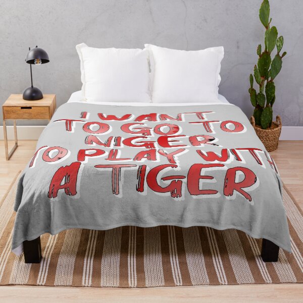 Item preview, I Want to Go to Niger to Play with a Tiger – Funny Adventure & Wildlife Design – Animal Lover Gift designed and sold by sednalafandy79.