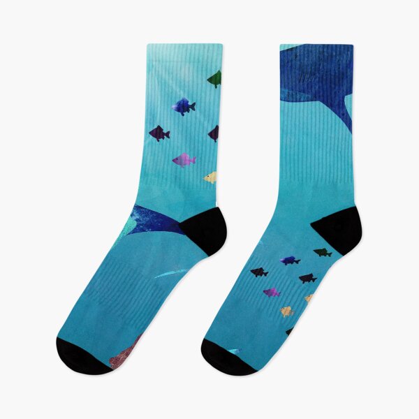 Item preview, Fish and sharks in the depths of the ocean designed and sold by Design4uStudio.