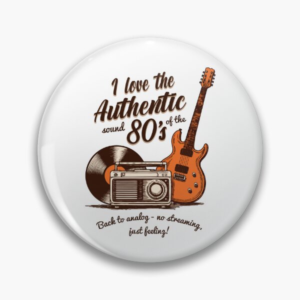 Item preview, Retro Vintage Analog Music Gift - I Love the Authentic Sounds of the 80s  designed and sold by NH2019.
