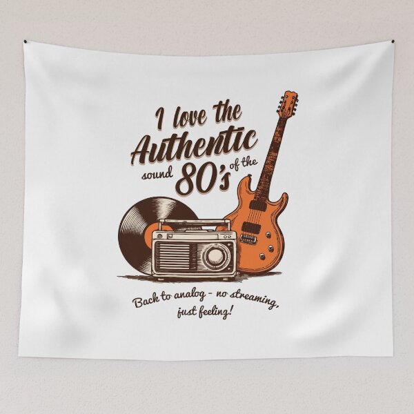 Item preview, Retro Vintage Analog Music Gift - I Love the Authentic Sounds of the 80s  designed and sold by NH2019.