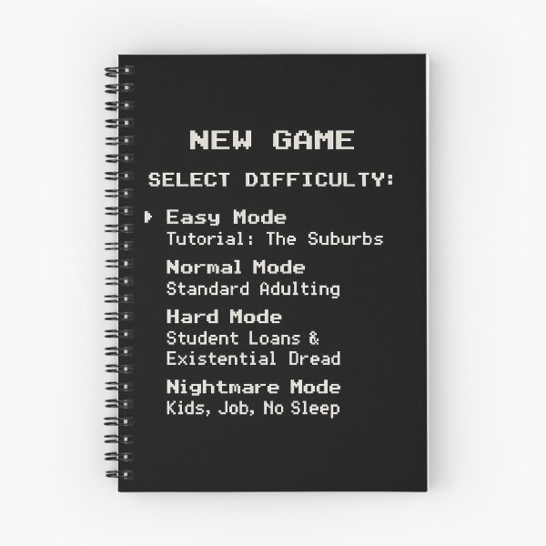 Item preview, New Game: Select Difficulty – Adulting Levels Retro Pixel Menu designed and sold by VoidBloom Studio.