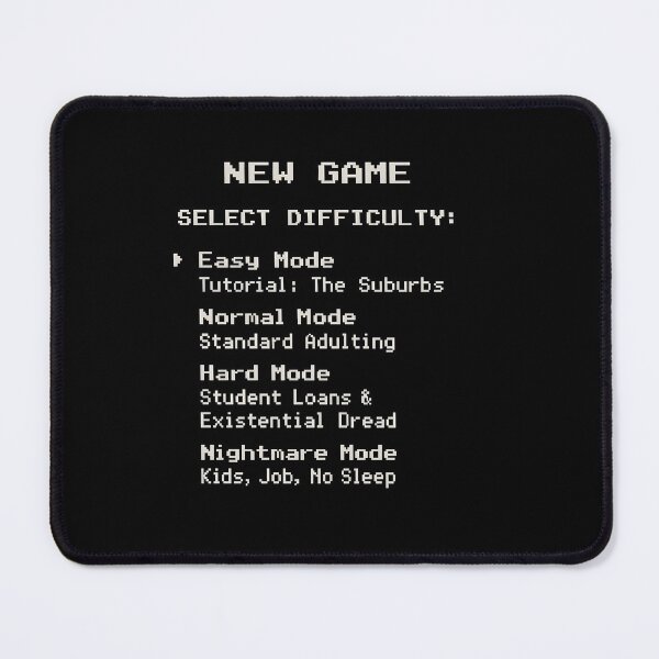 Item preview, New Game: Select Difficulty – Adulting Levels Retro Pixel Menu designed and sold by VoidBloom Studio.