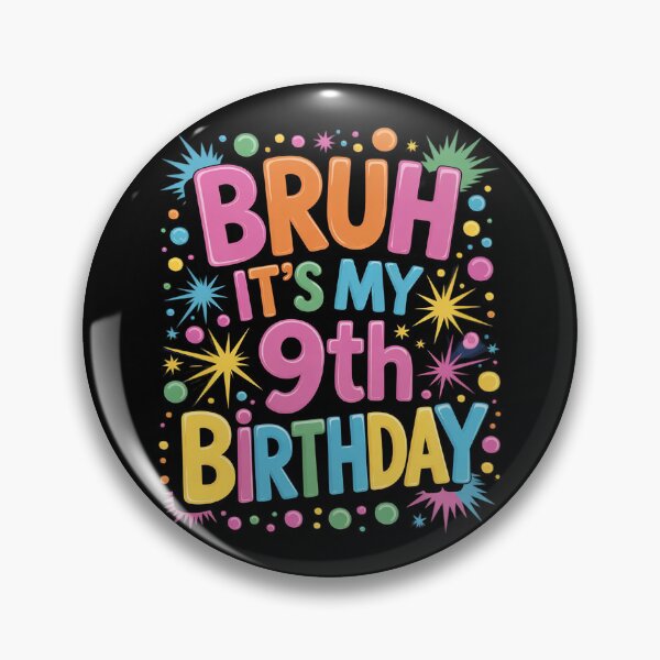 Item preview, Bruh It's My 9th Birthday 9 Year Old 9yr Cute Groovy 7  designed and sold by NeomiStoreSS.
