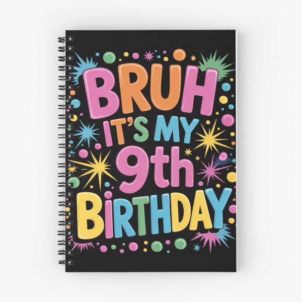Item preview, Bruh It's My 9th Birthday 9 Year Old 9yr Cute Groovy 7  designed and sold by NeomiStoreSS.